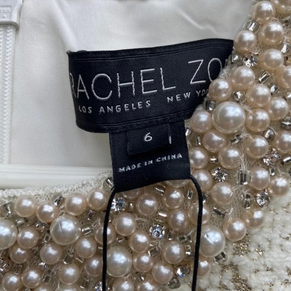 Rachael Zoe Embellished Metallic Mini Sz 6 - Picture 9 of 12